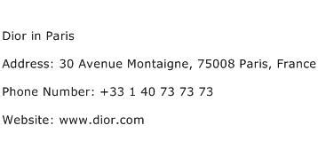 dior contact email address